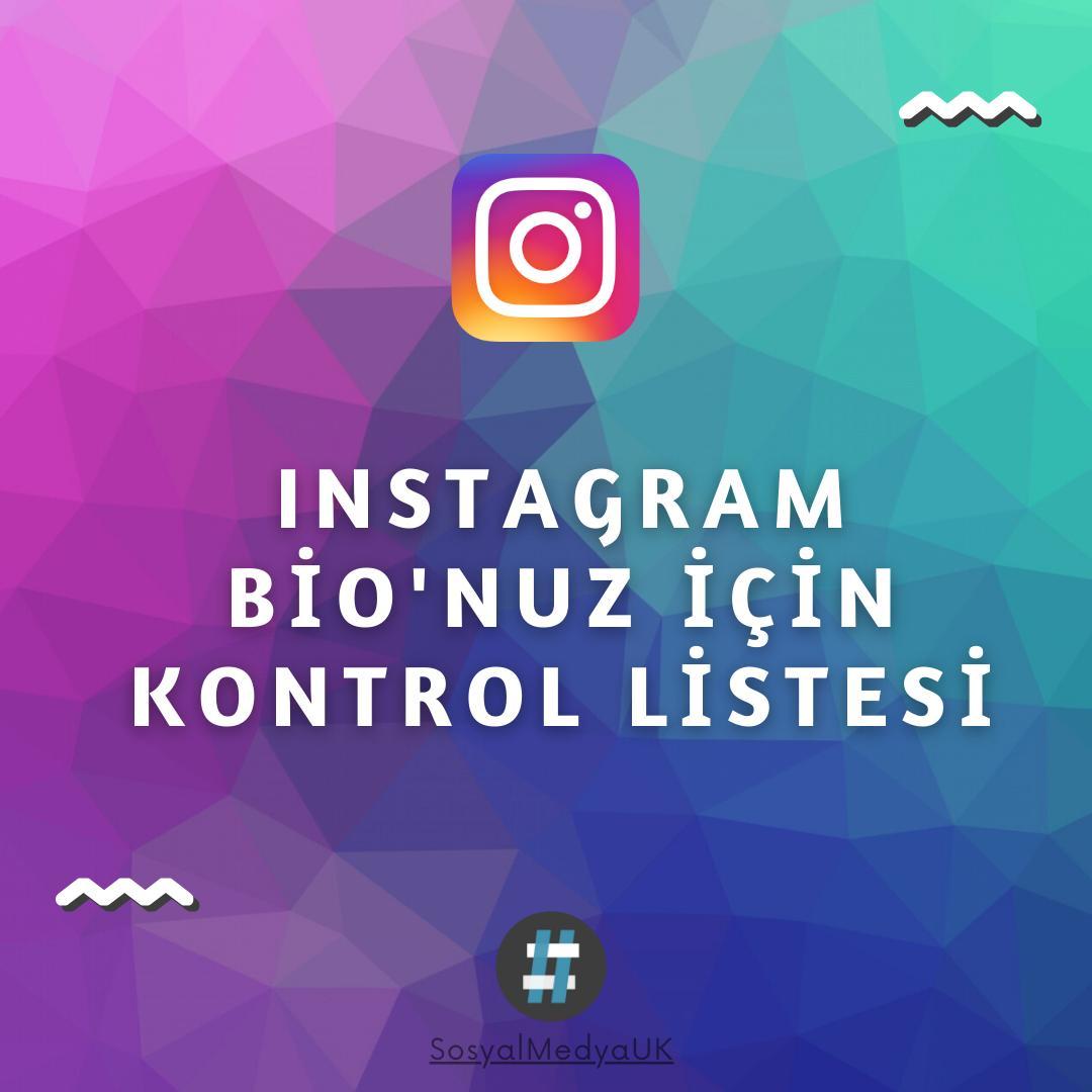 Instagram biosu kontrol listesi